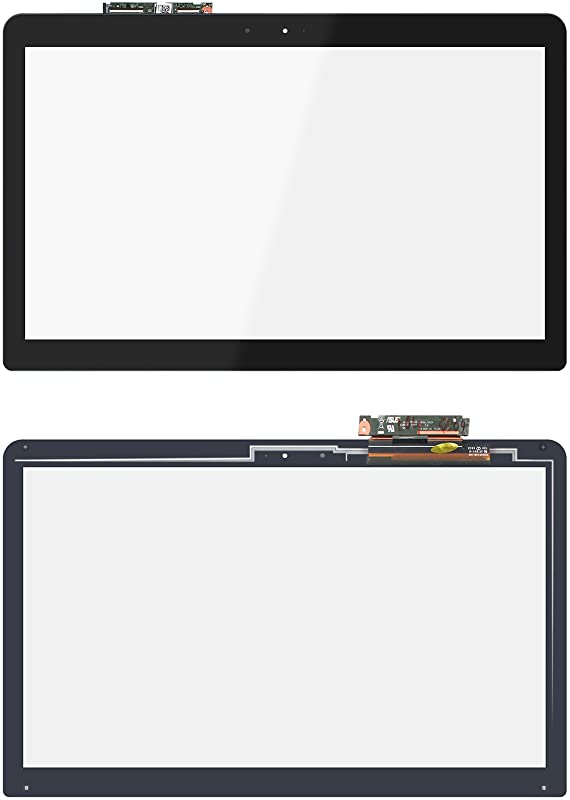 Kreplacement Compatible 15.6 inch Touch Screen Digitizer Front Glass Panel + Toucn Control Board Replacement for ASUS Q504 Q504U Q504UA Series