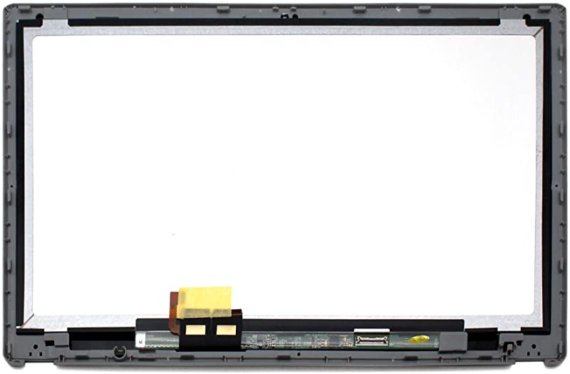 Kreplacement Replacement 15.6 inches HD LCD Panel Touch Screen Assembly Bezel for Acer Aspire V5-571P V5-571P-6499 V5-571P-6815 V5-571P-6407 V5-571P-6642 V5-571P-6472 (Silver) (LCD Touch Assembly + Bezel)