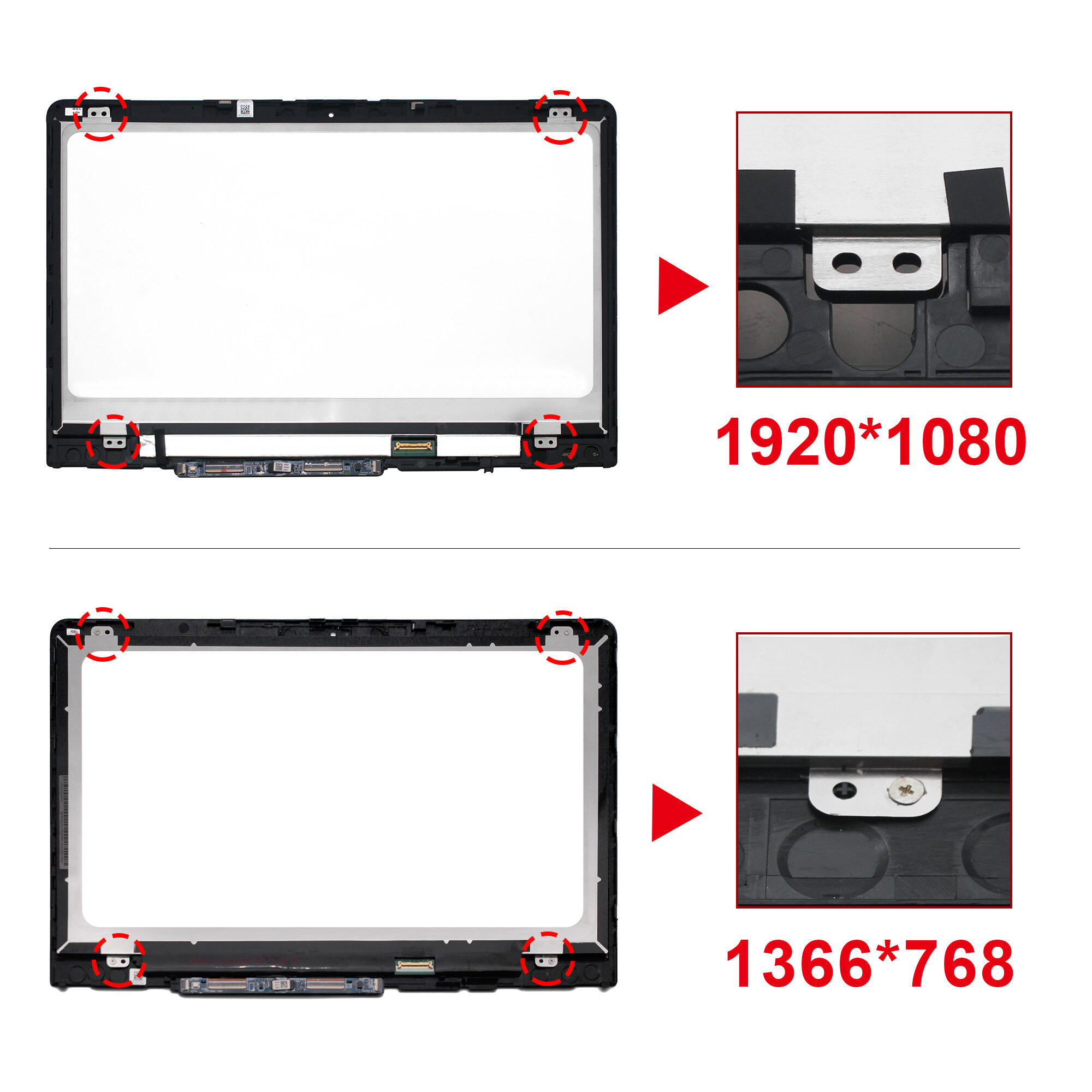 Kreplacement LCD Touch Screen Assembly+Bezel For HP Pavilion x360 14-ba 14-ba052tu 14-ba054tx 14-ba079tx 14-ba080tx 14-ba039na 14-ba018ca