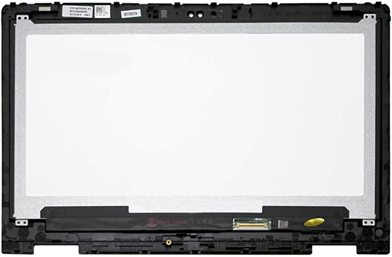 Kreplacement Replacement 13.3 inches B133HAB01.0 NV133FHM-A11 FullHD LCD Display Touch Screen Digitizer Assembly with Bezel for Dell Inspiron 13 5368 i5368 5378 i5378 5379 i5379 CD3Q3C2 (2D Webcam Holes)