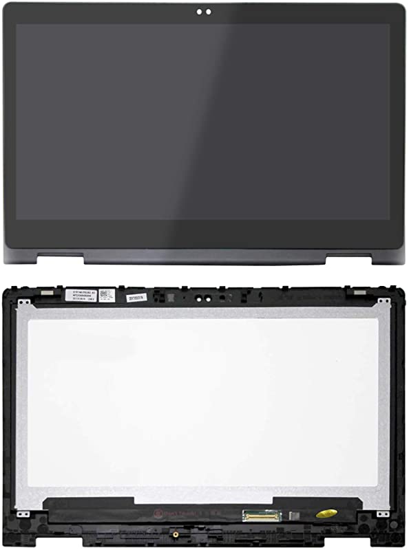 Kreplacement Replacement 13.3 inches B133HAB01.0 NV133FHM-A11 FullHD LCD Display Touch Screen Digitizer Assembly with Bezel for Dell Inspiron 13 5368 i5368 5378 i5378 5379 i5379 CD3Q3C2 (2D Webcam Holes)