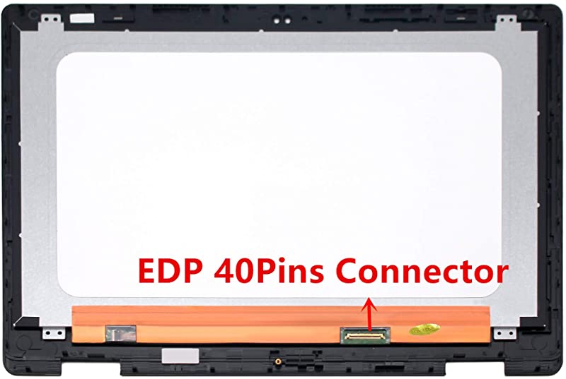 Kreplacement Replacement 15.6 inches B156HAB01.0 LP156WF7(SP)(EC) FullHD 1080P IPS LED LCD Display Touch Screen Digitizer Assembly with Bezel for Dell Inspiron 15 7579 i7579 (EDP 40Pins Connector)