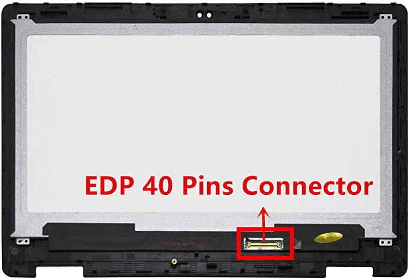 Kreplacement Replacement 13.3 inches FHD IPS LCD Display Touch Screen Digitizer Assembly with Bezel for Dell Inspiron 13 7368 7378 i7368 i7378(NOT for LP133WF2 NV133FHM-N45 N133HCE-EAA) (40 Pins Connector)