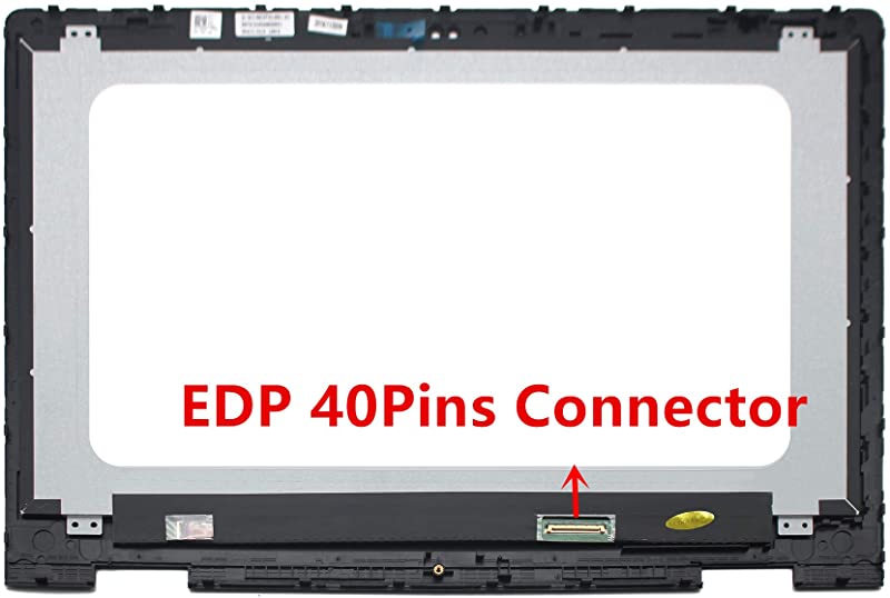 Kreplacement Replacement 15.6 inches FullHD 1920x1080 IPS B156HAB01.0 40Pins LED LCD Display Touch Screen Digitizer Assembly with Bezel for Dell Inspiron 15 5568 i5568 5578 i5578