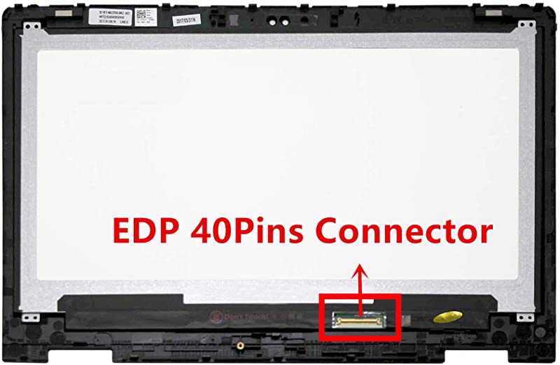 Kreplacement Replacement 13.3 inche FullHD 1080P IPS LED LCD Display Touch Screen Digitizer Assembly with Bezel for Dell Inspiron 13 5379 (NOT for LP133WF2 NV133FHM-N45 N133HCE) (40 Pins Connector)