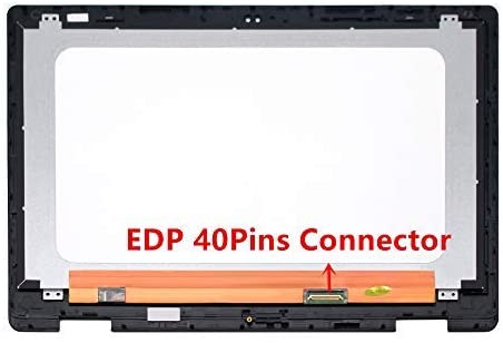 Kreplacement Replacement 15.6 inches B156HAB01.0 LP156WF7(SP)(EC) FullHD 1920x1080 IPS LCD Display Touch Screen Digitizer Assembly for Dell Inspiron 15 P58F P58F001 (40Pins - Curved Bezel)