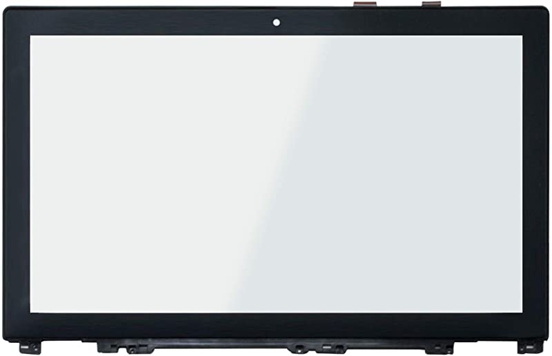 Kreplacement Replacement 15.6 inches Touch Screen Digitizer Front Glass Panel with Bezel for Lenovo IdeaPad U530 Touch 59428058 59440472