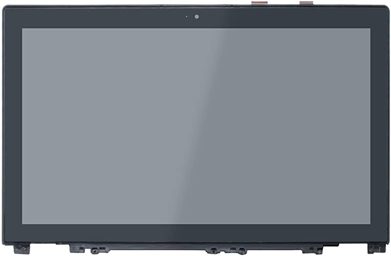 Kreplacement Compatible 15.6 inch FullHD 1080P LED LCD Display Touch Screen Digitizer Assembly + Bezel Replacement for Lenovo IdeaPad U530 Touch 59402368 59428053 59401453 59402351 59427841 59385621