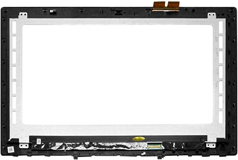 Kreplacement 15.6 inch FHD 1080p LED LCD Display Touch Screen Digitizer Assembly + Bezel for Lenovo Y50-70 Touch 80DT